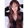 Alexandra 158CM 5FT2  Long Wine Red Hair Brown Skin TPE Doll